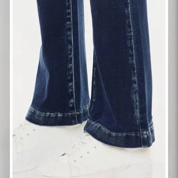 KanCan Double Button Flare Jean - Picture 4 of 7